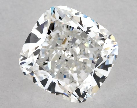 This 1.01 carat cushion modified diamond G color VVS2 clarity has Ideal proportions and a diamond grading report from GIA